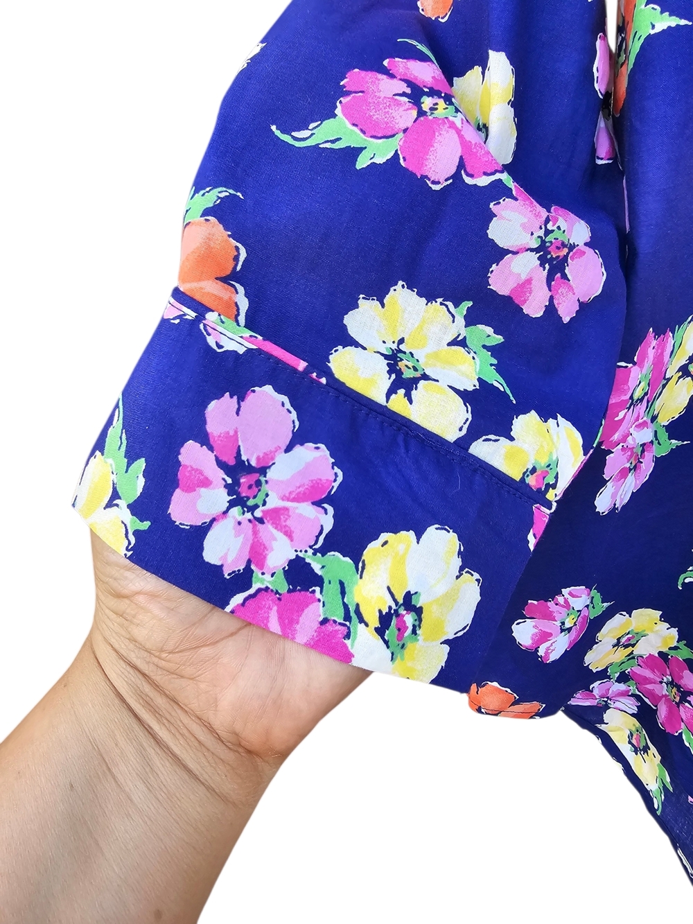 NWT Lauren Ralph Lauren Purple Floral Button Down Sleepwear Top (Only) Size M - Picture 4 of 9